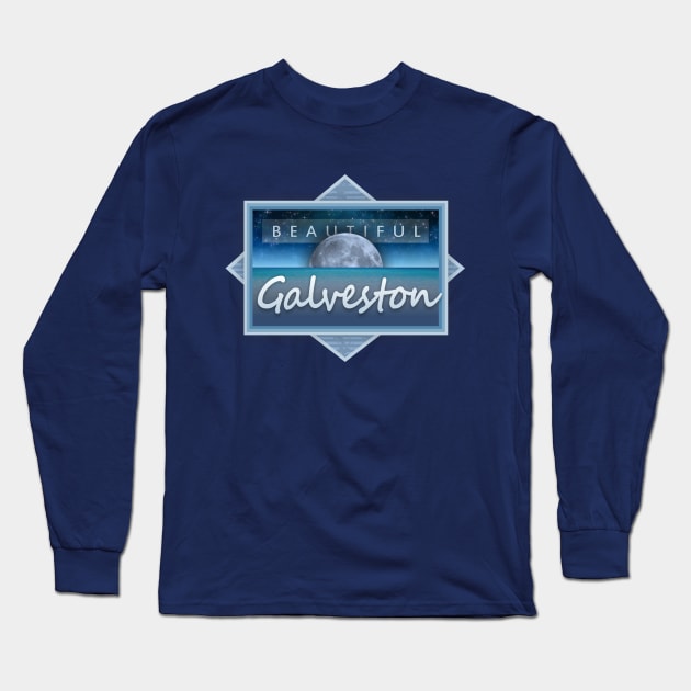 Galveston Texas Long Sleeve T-Shirt by Dale Preston Design